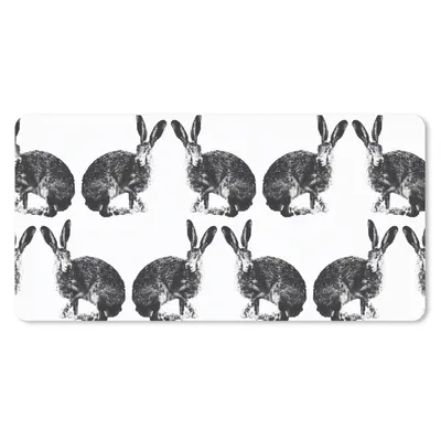 Produktbild von MuchoWow® Schreibtischunterlage Jahrgang - Design - Kaninchen - Tiere 80x40 cm - XXL Mauspad - Gaming Mauspad