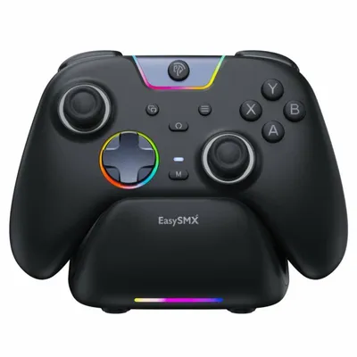 Produktbild von EasySMX X05 Pro, plattformübergreifend (PC, Mobilgeräte, Switch), Hall-Effekt, Dockingstation, schwarz, kabelloser Controller