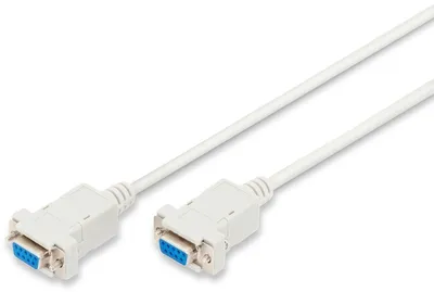 Produktbild von Assmann AK-610100-030-E Seriell Datentransferkabel - 3 m - ja - DB-9 Buchse Seriell - DB-9 Buchse Seriell - Beige, Grau