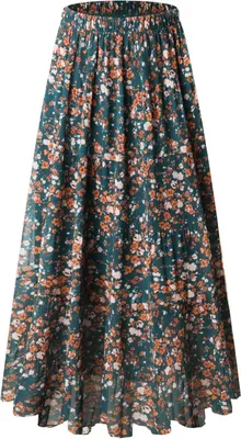 Imagen del producto de Solidchoice - Falda maxi de gasa para mujer, con cintura alta