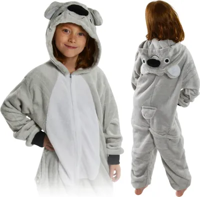Obrázek produktu pro Dětské pyžamo, overal s koalou, vánoční dětský kigurumi outfit 146-152. Dětský overal 039pcN koala - 134-140.