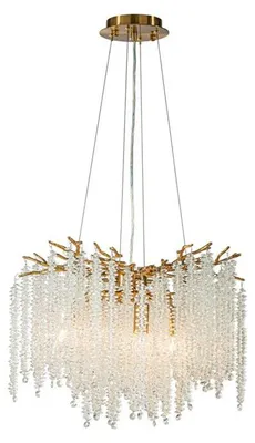 Immagine prodotto di Lampadario a cascata - 45 cm - Oro - Vetro