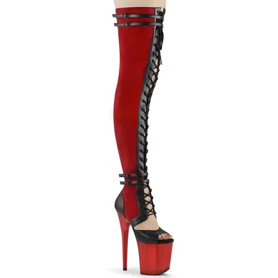 Produktbild von FLAMINGO-3027 Damen Boots von Pleaser, Rot Schwarz , EU 41, US 11