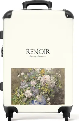 Produktbild von NoBoringSuitcases.com® Großer Koffer - Kunst - Renoir - Blumen - Alte Meister - Kombinationsschloss TSA - Hartschalen Trolley 4 Rollen - 72 liter - Reisekoffer - 66 cmKoffer Mittelgroß 67x43x25 cm, 72L,