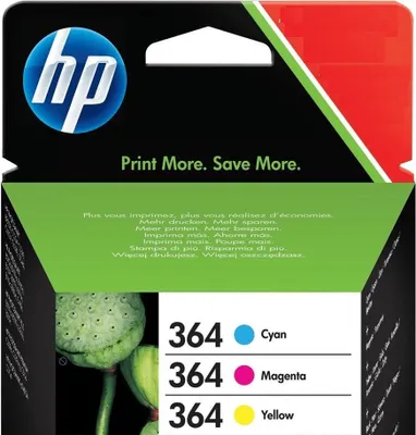 Produktbild von HP Tintenpatronen 3er Set HP 364 Multipack Satz, cyan, magenta, gelb - Combopack/Set - HP Photosmart 5520, 7510, 7520 - MHD End of Life - Bulk.