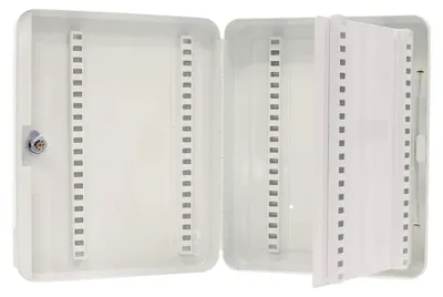 Produktbild von Schlüsselkassette SK 40, 40 Haken, verstellbare Hakenleiste, Zylinderschloss, 300x245x85 mm