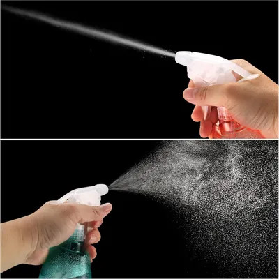 Produktbild von 2 Sprühflaschen à 500 ml für Pflanzen, aus Kunststoff, mit Zerstäuber und Sprühnebel, für Hausreinigung, Garten, Friseur, Pflanzen und Blumen, Rosa/Grün