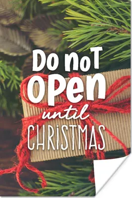 Produktbild von MuchoWow® Poster Sprichwörter - Zitate - 'Nicht vor Weihnachten öffnen' 20x30 cm - Papierdruck