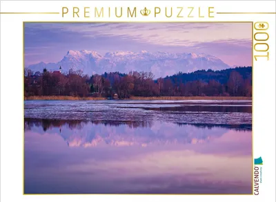 Produktbild von CALVENDO Puzzle Winter am Abtsdorfer See | 1000 Teile Lege-Größe 64x48cm Foto-Puzzle für glückliche Stunden