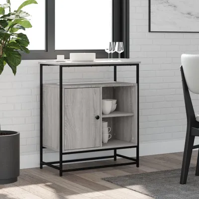 Produktbild von vidaXL Sideboard Grau Sonoma 69x35x80 cm Holzwerkstoff
