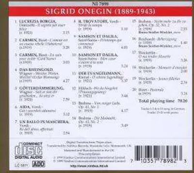 Immagine prodotto di Onegin, Sigrid/+-Sigrid Onegin, Vol. 1