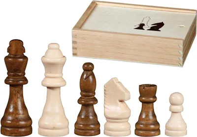 Produktbild von Philos Otto I, KH 89 mm, Schachfiguren, Abbildung, Braun, Weiß