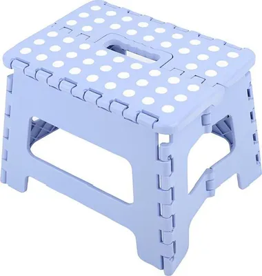 Produktbild von Klapphocker, Klapptritt, Tritthocker Hellblau Faltbar H 22cm bis 150KG