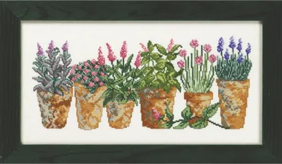 Zdjęcie produktu dla Permin zestaw do haftu krzyżykowego "Pikantne zioła", wzór liczony, 33x17cm, 12-4146