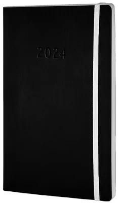 Produktbild von CHRONOPLAN Buchkalender "Black & White" 2025 A5 schwarz