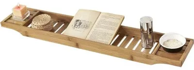 Image de Planche de bain en bambou Braun 80 cm