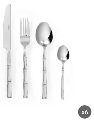 Produktbild von Excelsa Besteckset Of 24 Stück Bambu' Stahl Silber