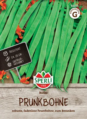 Produktbild von SPERLI Prunkbohnensamen Butler Phaseolus coccineus 6-8 Stangen