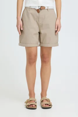 Produktbild von Oxmo OXChakira Damen Chino Shorts Kurze Hose Baumwollmischung Regular Fit