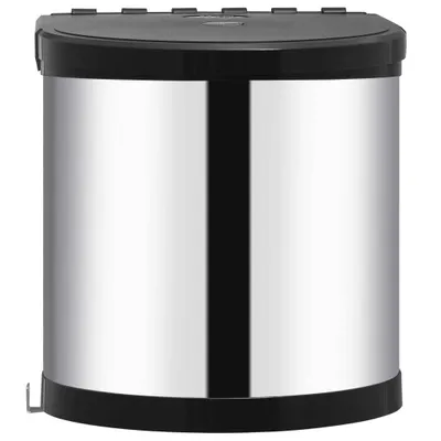 Produktbild von vidaXL Küchen-Einbau-Mülleimer Edelstahl 8 L