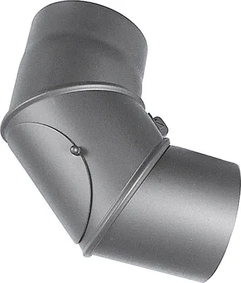 Immagine prodotto di Bertrams 195116 Curva per tubo camino con sportello 90Gr150mm, nero