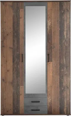 Produktbild von Pol Power Chicago Kleiderschrank Holzwerkstoff Melamin 3 Türen 120x196x54 cm