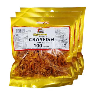 Produktbild von Crayfish (Grounded) – 3 x 100g – Gemahlene Krebse African Style, Getrocknete Crevetten / Garnelen Flusskrebse für die westafrikanische Küche