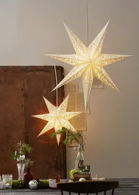 Produktbild von Weißer Hänge-Poinsettie Lace - 80 cm