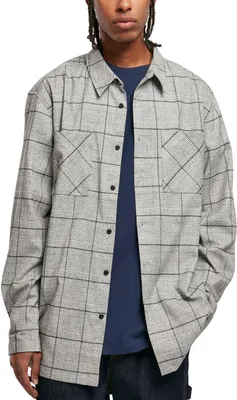 Produktbild von Urban Classics - Long Oversized Checked Greyish Hemd - L