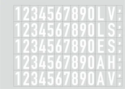 Produktbild von Dreifke® Aufkleber - Selbstklebende Folienziffern und -buchstaben, weiß, 25 m...