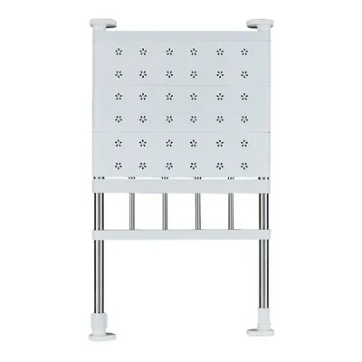 Produktbild von Metall Lagerregal, Schubladeneinsätze organizer, Skalierbar, Organizer-Regal für Schließfächer,24X42cm, Weiß,Plastik