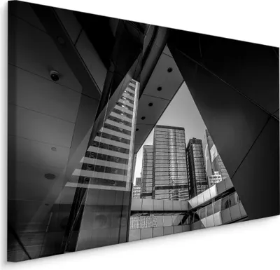 Produktbild von Fabelhafte Canvas LEINWAND BILDER 40x30 cm XXL Kunstdruck Stadt Architektur Geometrie