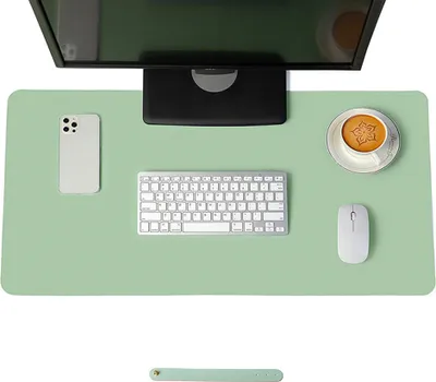 Obrázek produktu pro Podložka na stůl, podložka na stůl, 80 x 40 cm,Polyuretanpodložka na stůl, podložka na stůl pro notebook, voděodolná podložka na stůl pro kancelář nebo domácnost, jednostranná (světle zelená)