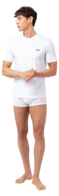 Produktbild von FILA Herrenunterhemd, 100% Baumwolle, Normale Passform & Rundhalsausschnitt (2 S