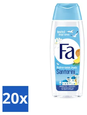 Produktbild von 20 x Fa Mediterranean Jewels Santorini Duschgel - 250 ml - Vorteilspackung - 20 Stücke