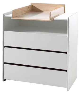 Produktbild von Kommode Kiddy 90x72x106cm mit Wickeltisch 3 Schubladen - weiß