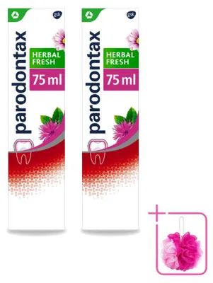 Productafbeelding van 2 x Parodontax Tandpasta Herbal Fresh - Bergamot & Munt - 75 ml - Voordeelverpakking - 2 stuks