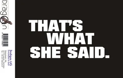 Produktbild von Aufkleber / Autoaufkleber - JDM / Die cut / Auto / OEM - That's what she said - 210x100 mm gold - Heckscheibe / Heckscheibenaufkleber