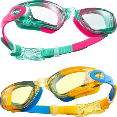 Produktbild von Famanu Schwimmbrille Set für Kinder - Wasserdicht, Anti-Beschlag, UV-Schutz - 4 bis 12 Jahre