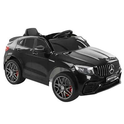 HECHT Kinder-Elektroauto Mercedes GLC 63 S Schwarz – Kinderauto 12 V mit Fernbedienung