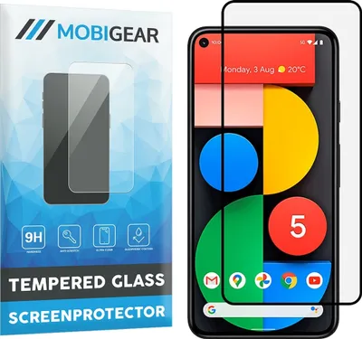Produktbild von Mobigear Premium  Google Pixel 5 Panzerglas Gehärtetes Glas Displayschutz - Hüllenfreundlich - Schwarz