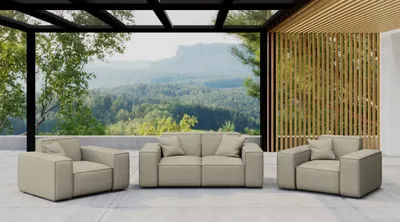 Produktbild von Gartenmöbel-Set SUMMER 2-1-1 wetterfester Stoff NXL Toffee