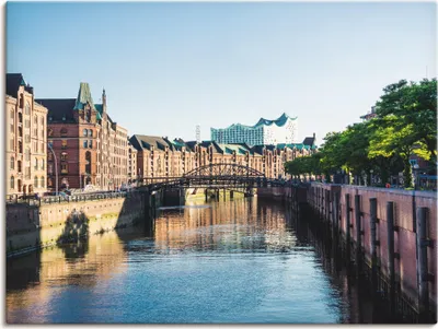 Produktbild von ARTland Leinwandbild Hamburg Speicherstadt Größe: 80x60 cm