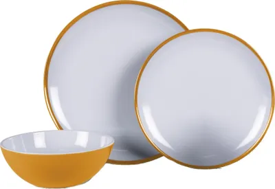 Produktbild von Kampa Sunset Yellow 12-teiliges Geschirr-Set