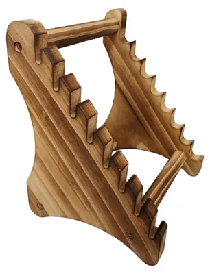 Holz-Messerständer, 7-stufig, für bis zu 7 Messer