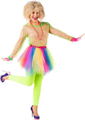 Produktbild von Tutu Tüllrock neon Regenbogen, Groesse:L/XL
