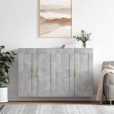 Produktbild von The Living Store Wandschränke 2 Stk. Betongrau Holzwerkstoff