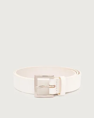 Image de Ceinture homme Orciani, modèle U08340, style sportif "bull", en cuir, largeur de 3 cm, couleur blanche