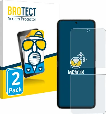 Produktbild von 2x BROTECT Schutzfolie für Samsung Galaxy Z Flip 6 Displayschutz Displayschutzfolie Folie Matt Entspiegelungsfolie