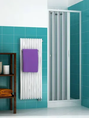 Immagine prodotto di Box doccia Libertè 90 cm in PVC a soffietto laterale — Kit fai da te, Italy